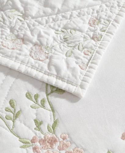 فلورال بينك | غطاء سرير قطن 100% مزدوج 3 قطع