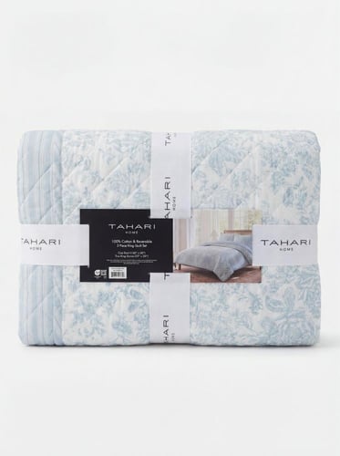 لحاف مضغوط قطن 100% مزدوج 3 قطع