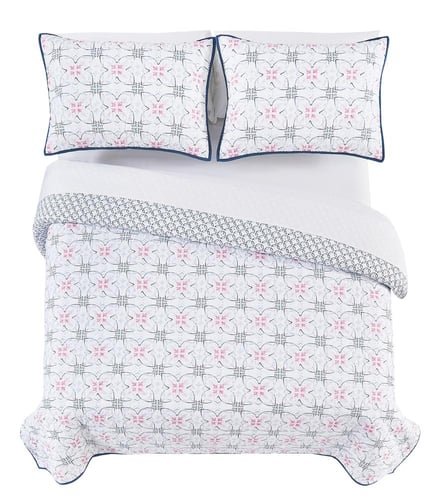 بيغ ون | غطاء سرير بحشوة مضغوطة مزدوج 3 قطع