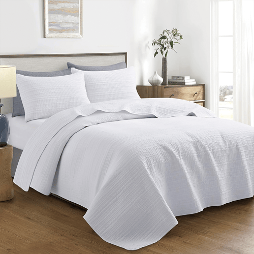 داش | لحاف أبيض مضغوط قطن 100% مزدوج 3 قطع