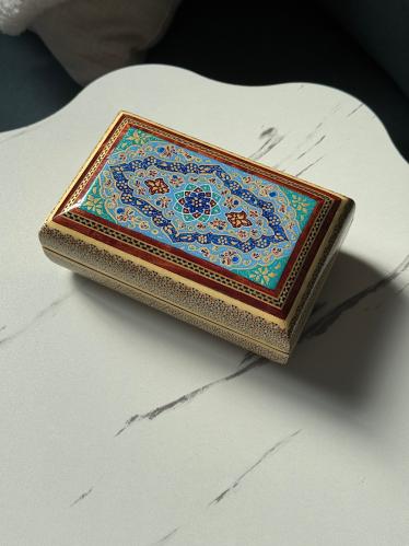 صندوق فل ختم نحاس وعاج
