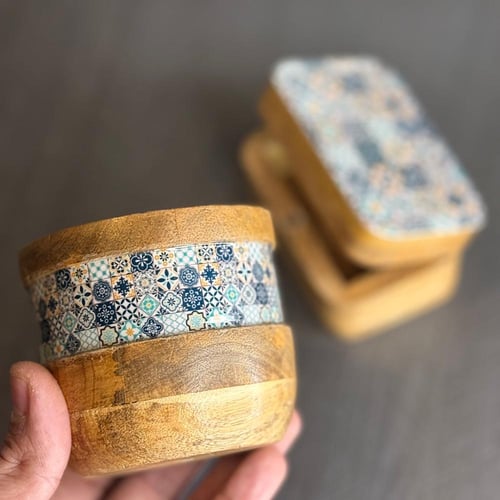 مبخرة مع صندوق صغير ديكور خزفي