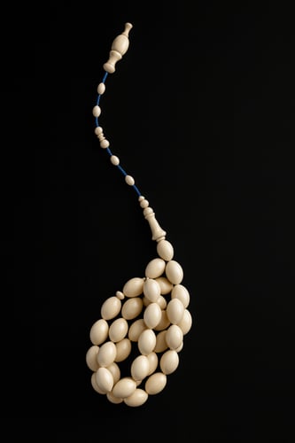 سبحة عاج فيل فاخر زيتوني 46.7g