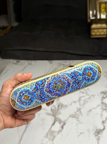 صندوق ايراني عاج ونحاس