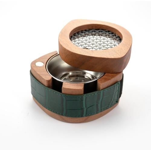 مبخرة خشب والجلد زيتي