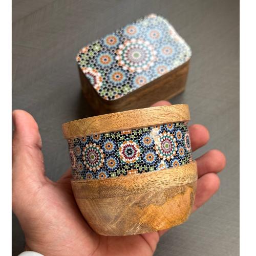 مبخرة مع صندوق صغير ديكور خزفي