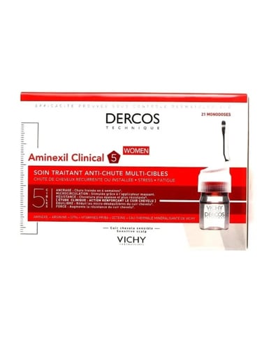 Dercos Aminexil Clinical 5 to prevent hair loss from Vichy - 21 ampoules