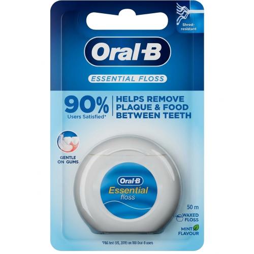 Oral-B Essential Floss, Waxed Shred-Resistant Dent...