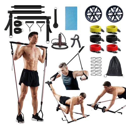 مجموعة اللياقة المنزلية (مجموعة أدوات بيلاتيس بار...