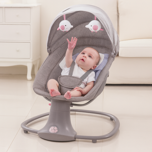 كرسي هزاز 3 في 1 للاطفال مع جهاز تحكم عن بعد، مسند...