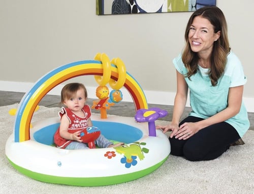 عوامة ملونة قابلة للنفخ على شكل جيم للتمارين الريا...