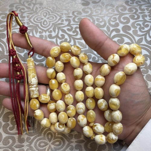 سبحة كهرمان كلنقرادي بيضاوي