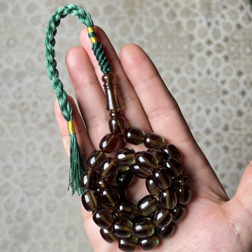 سبحة زعفراني برميلي أخضر