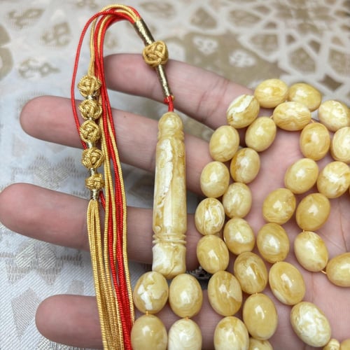 سبحة كهرمان كلنقرادي بيضاوي