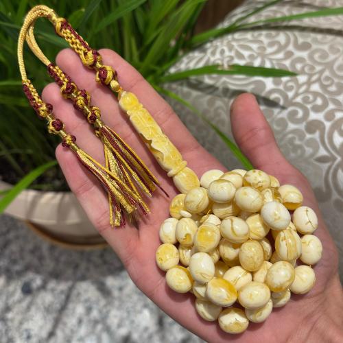 سبحة كهرمان قيمر عسل