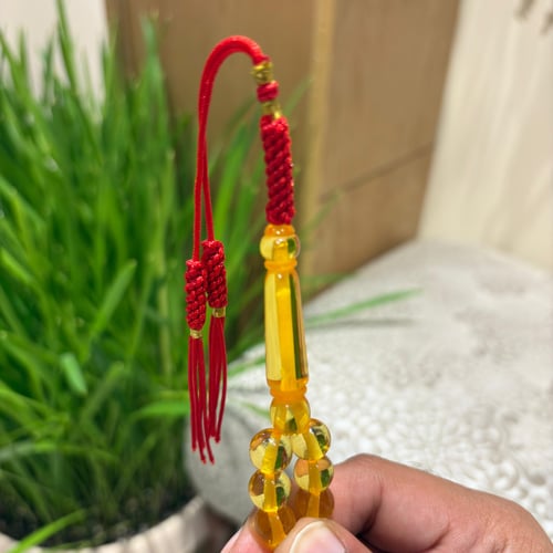 سبحة مستكة اصفر شفاف