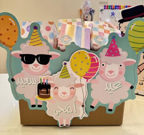 ١٢ حبه بوكس الخرفان الثلاثه( شيبس+بلونه + لولب بوب...