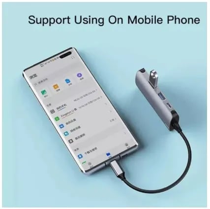 وصلة Type-C متعددة المنافذ 6 في 1 – Hub Adapter لل...