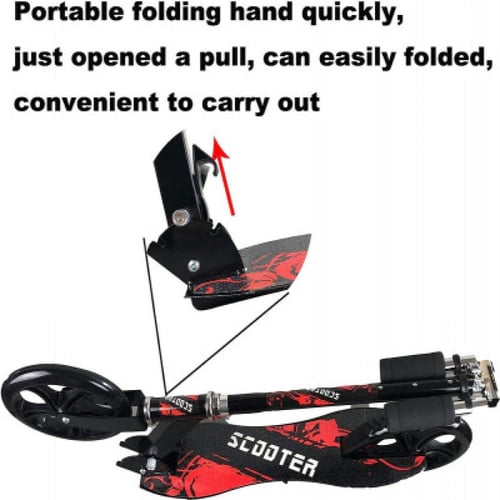 سكوتر المنيوم كبير 92*12.5*96 سم اسود 13-24-58B