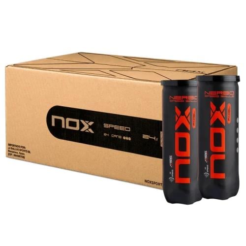 NOX Nerbo Padel Balls – Box of 24 Cans (3 Balls pe...