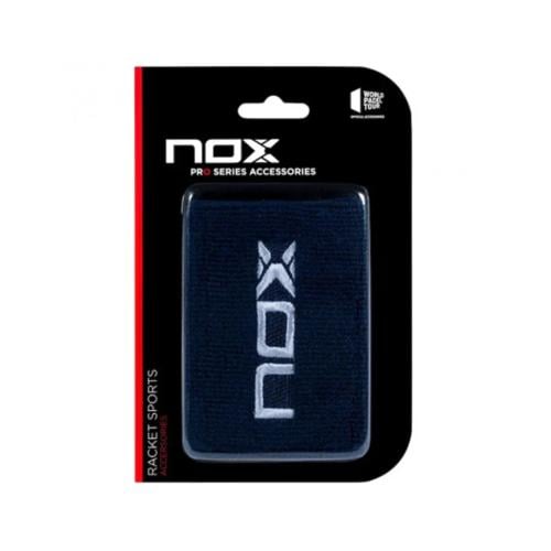 NOX Wristbands – Blue with White Logo (2-Pack)