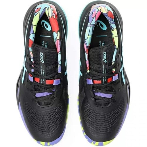 Asics Gel Resolution X Padel Shoes Black Blue Aqua