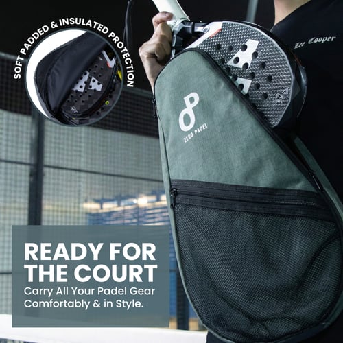 Zero Padel Racket Bag Cover - Grey Green