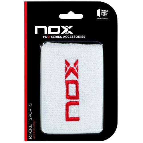 nox Athletic Wristbands – 6-Pair Pack – White/Red