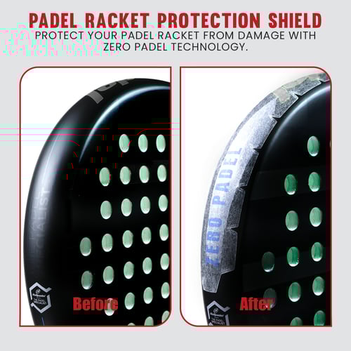 Zero Padel Racket Protector, Transparent - Medium