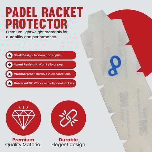 Zero Padel Racket Protector, Transparent - Medium
