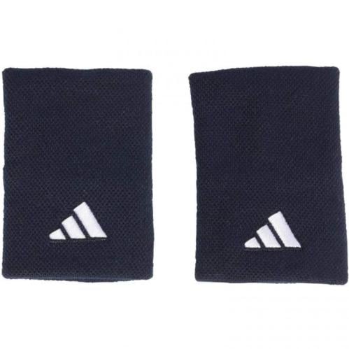 Adidas Dark Blue/White Wristbands (Large, 2 Pack)
