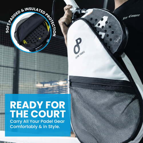 Zero Padel Racket Bag Cover - White Cream