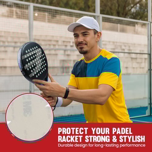 Zero Padel Racket Protector, Transparent - Medium