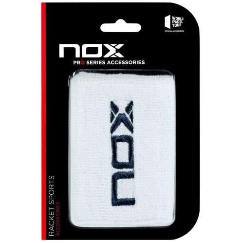 NOX Sports Wristbands (6 Pairs) – White/Navy Blue