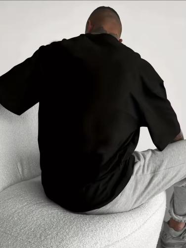 تي شيرت صيفي للرجال من قطن