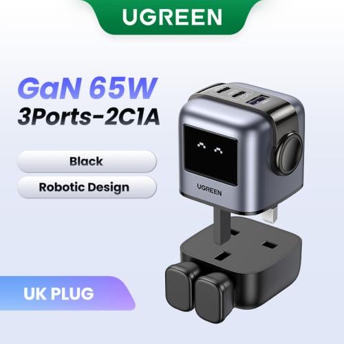 شاحن UGREEN GaN 65W PD 3.0 / QC 4.0 – شحن فائق الس...