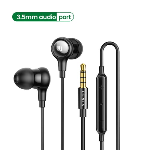 سماعة سلكية UGREEN داخل الأذن مع ميكروفون – 3.5mm...
