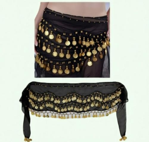 حزام رقص شرقي ذهبي 3 أدوار– تصميم أنيق وجذاب