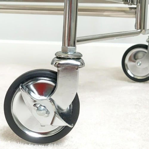 عربية تقديم زجاج 2 رف استيل TR004