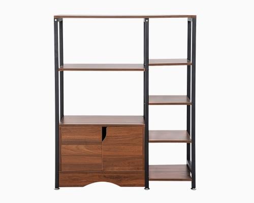 رف ديكور خشب بخزنة