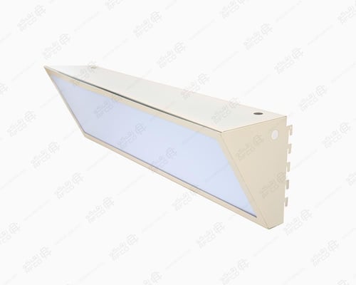 لوحات اعلانية على رفوف السوبر ماركت مستطيلة مائلة