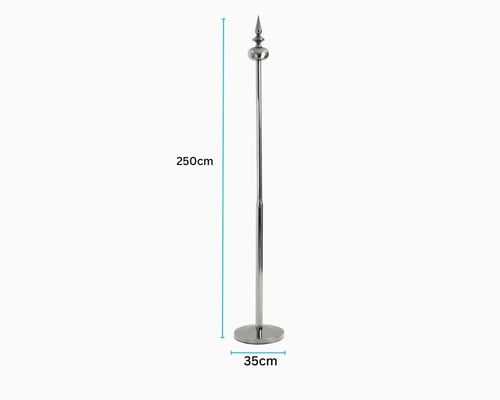 عمود سارية ثابت فضي