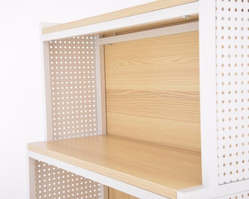 استاند 4رف خشب جوانب مخرم ظهر مغلق