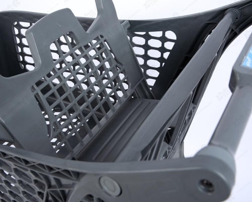 عربة تسوق بلاستيك رصاصي