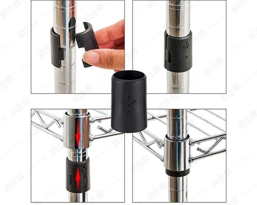 كليبس بلاستيك حامل رف الشبك الكروم