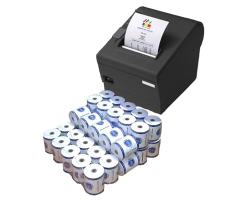 رول ورق طابعة فواتير حراري ماليزي 70*80*12 ملم - ر...