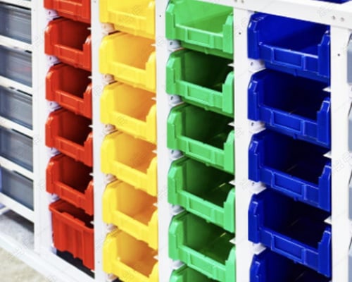 صناديق تخزين بلاستيكية قابلة للتكديس