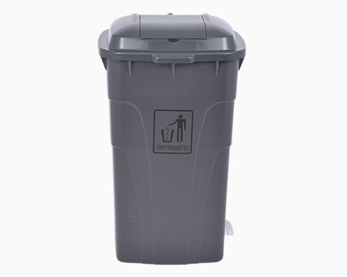 سلة نفايات رصاصي