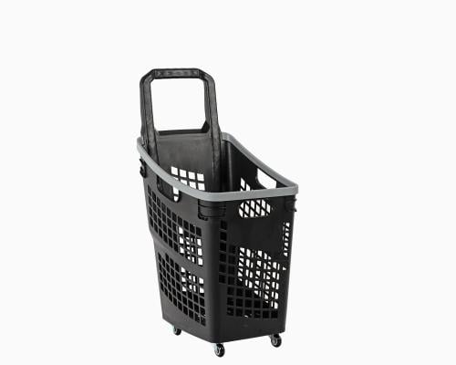 سلة تسوق سحب بلاستيكية 60 لتر ب4 كفرات