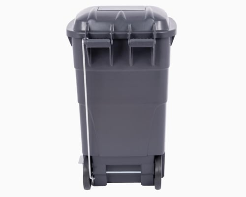 سلة نفايات رصاصي